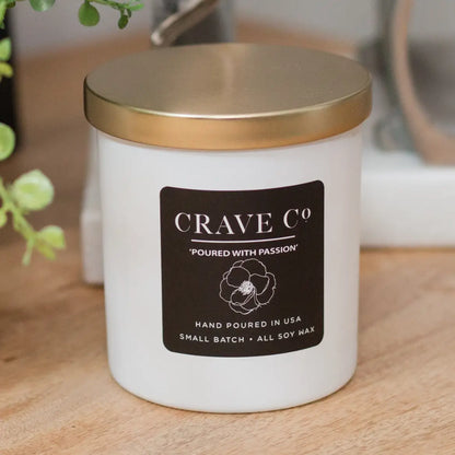 White Matte w/Gold Lid [8 oz.]