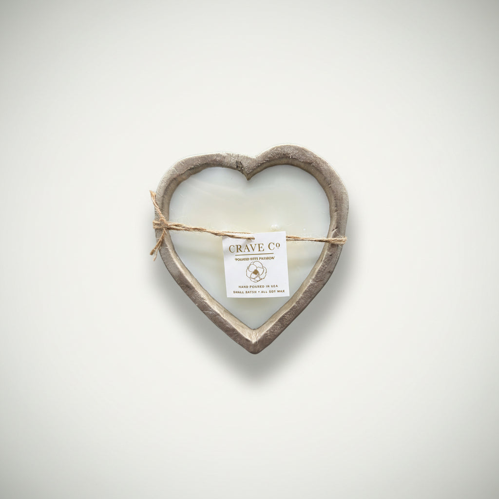 Hand Carved Wood Mini Heart Dough Bowl