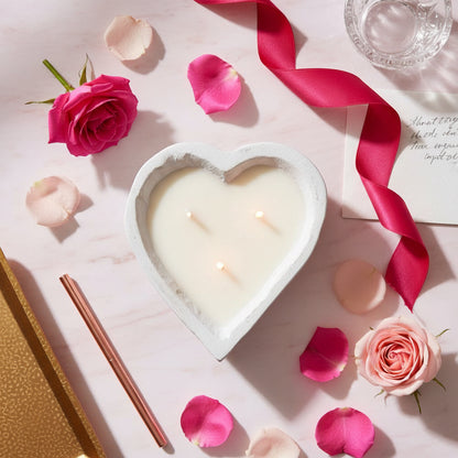 Hand Carved Wood Mini Heart Dough Bowl